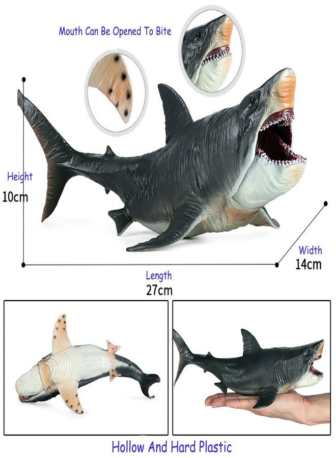 JOKFEICE Megalodon Shark Toy - Realistic Large Sea Creature Figurine, Early Educational Toys, Prehistoric Shark Cake Topper, Perfect for Kids Birthday Party & Educational Play - Image 3